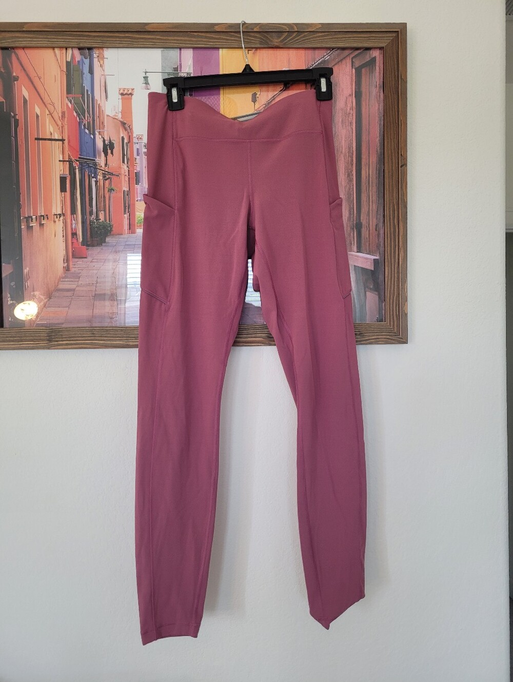 lululemon athletica Wunder Train Mauve High-Rise Pocket Leggings 28 Inch Size 8